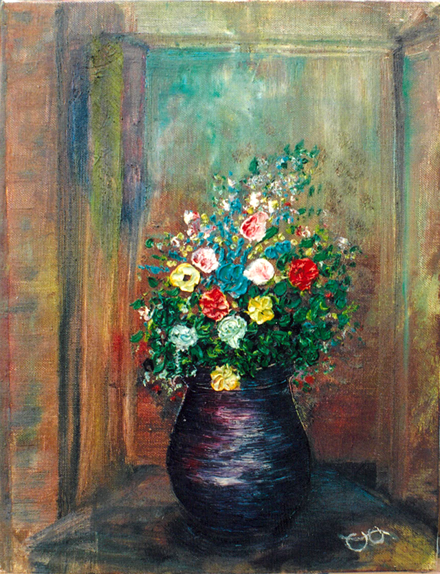 Flowers with vase/花瓶と花　1987
