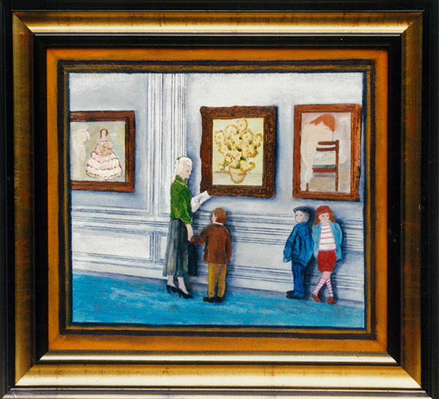 Returning from school/Art gallery/画廊の風景　1988