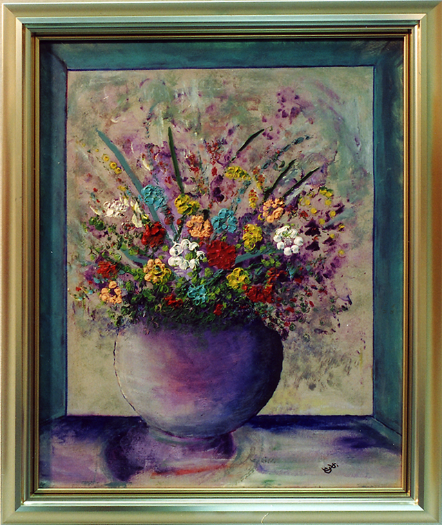 Flowers with vase/花瓶の花　1987