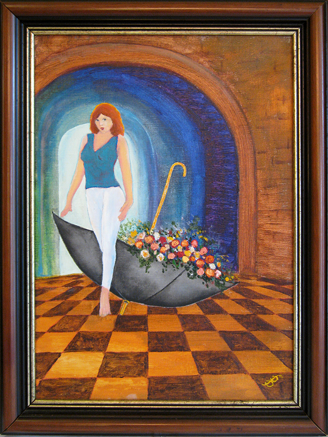 Flowers in a umbrella/傘の中の花　1987