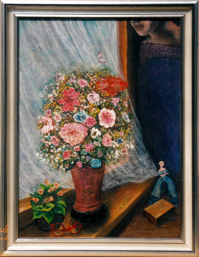 Flowers by the window/窓辺の花　1987