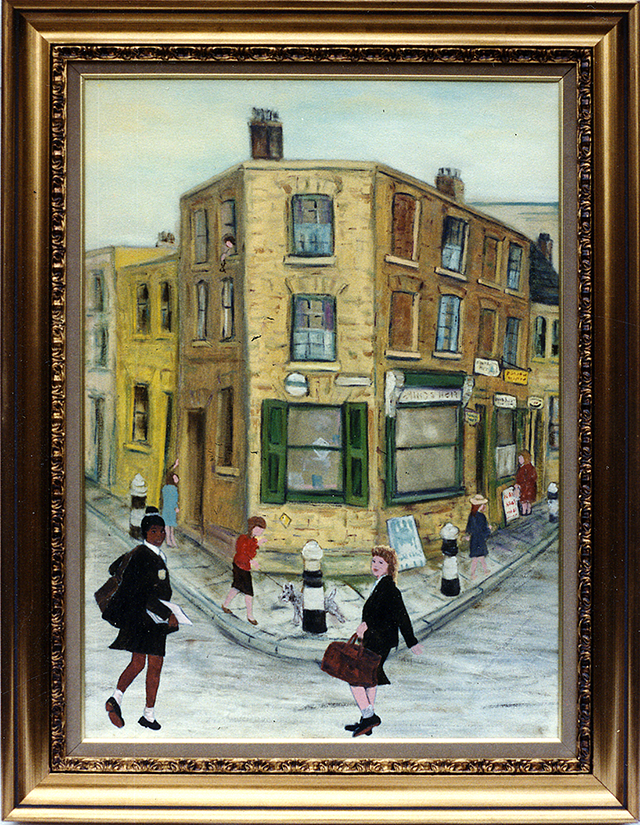 School girls in a corner/街角にいるスクールガール　1991